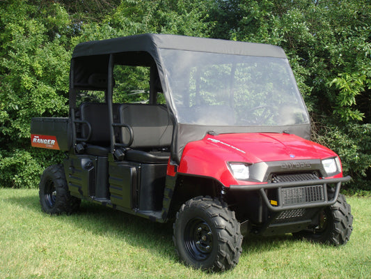 Polaris Ranger Crew 700 (2008-2009) - Vinyl Windshield/Top/Rear Combo - Windshield/Roof/Back Panel