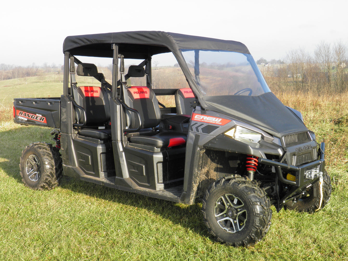 Polaris Ranger Crew 900 - Vinyl Windshield/Top Combo - Windshield/Roof