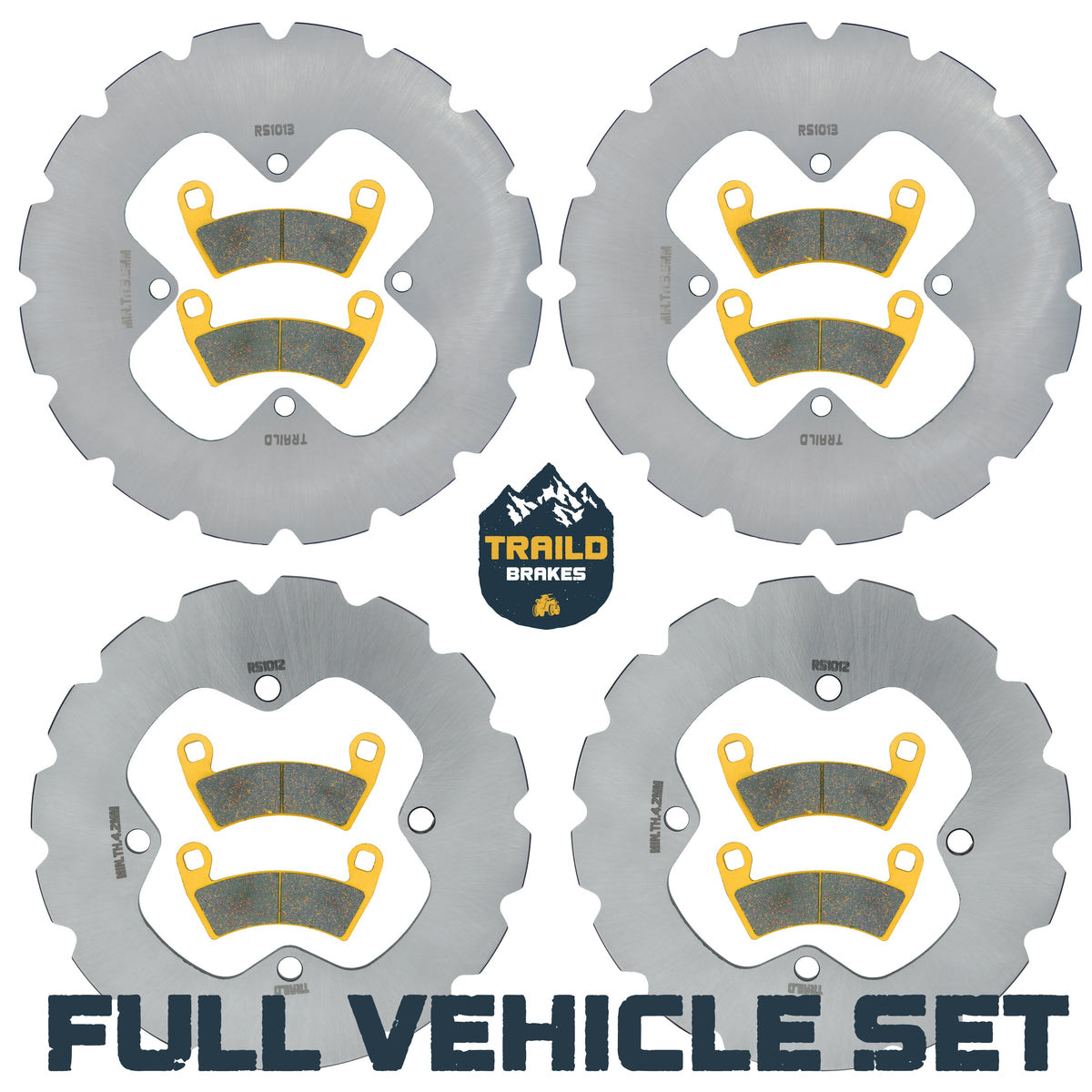 Polaris Ranger EV/Crew 700/570/570-6 2008-2025 Ridge Rider Rotor and Pad Kit - Pad & Rotor Kit