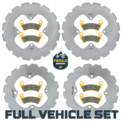 Polaris Ranger EV/Crew 700/570/570-6 2008-2025 Ridge Rider Rotor and Pad Kit - Pad & Rotor Kit
