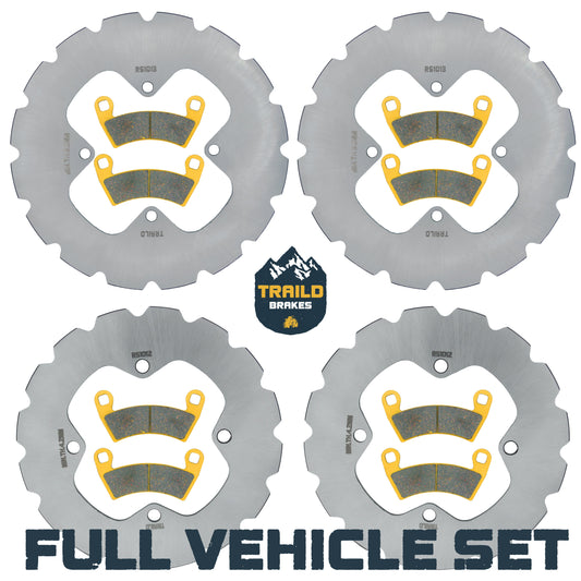 Polaris Ranger EV/Crew 700/570/570-6 2008-2025 Ridge Rider Rotor and Pad Kit - Pad & Rotor Kit