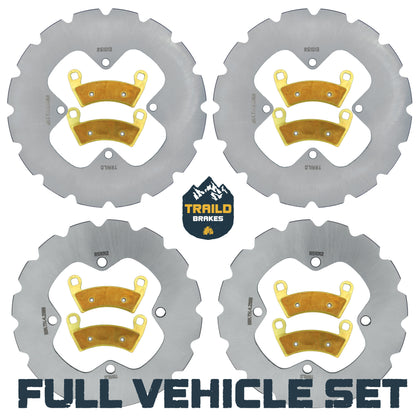 Polaris Ranger EV/Crew 700/570/570-6 2008-2025 Ridge Rider Rotor and Pad Kit - Brass Pad & Rotor Set - Pad & Rotor Kit