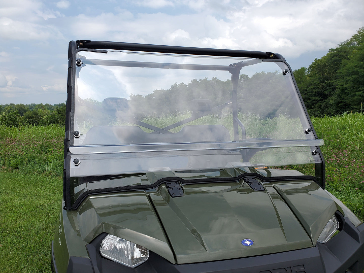 Polaris Ranger Full-Size 570 3-Passenger - 2 Pc Windshield w/Hard Coat Clamp and Vent Options - Windshields