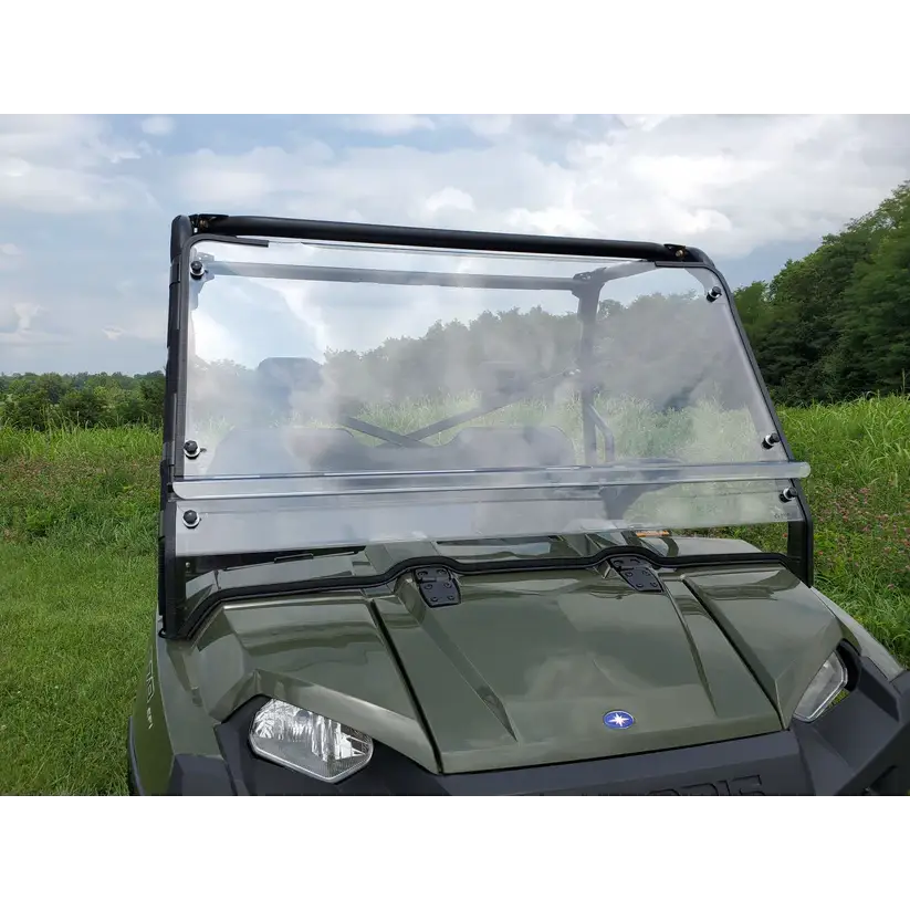 Polaris Ranger Full-Size 570 3-Passenger - 2 Pc Windshield w/Hard Coat Clamp and Vent Options