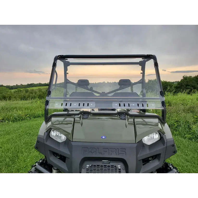 Polaris Ranger Full-Size Crew 570 - 6 Passenger - 2 Pc Windshield w/Clamp and Vent Options