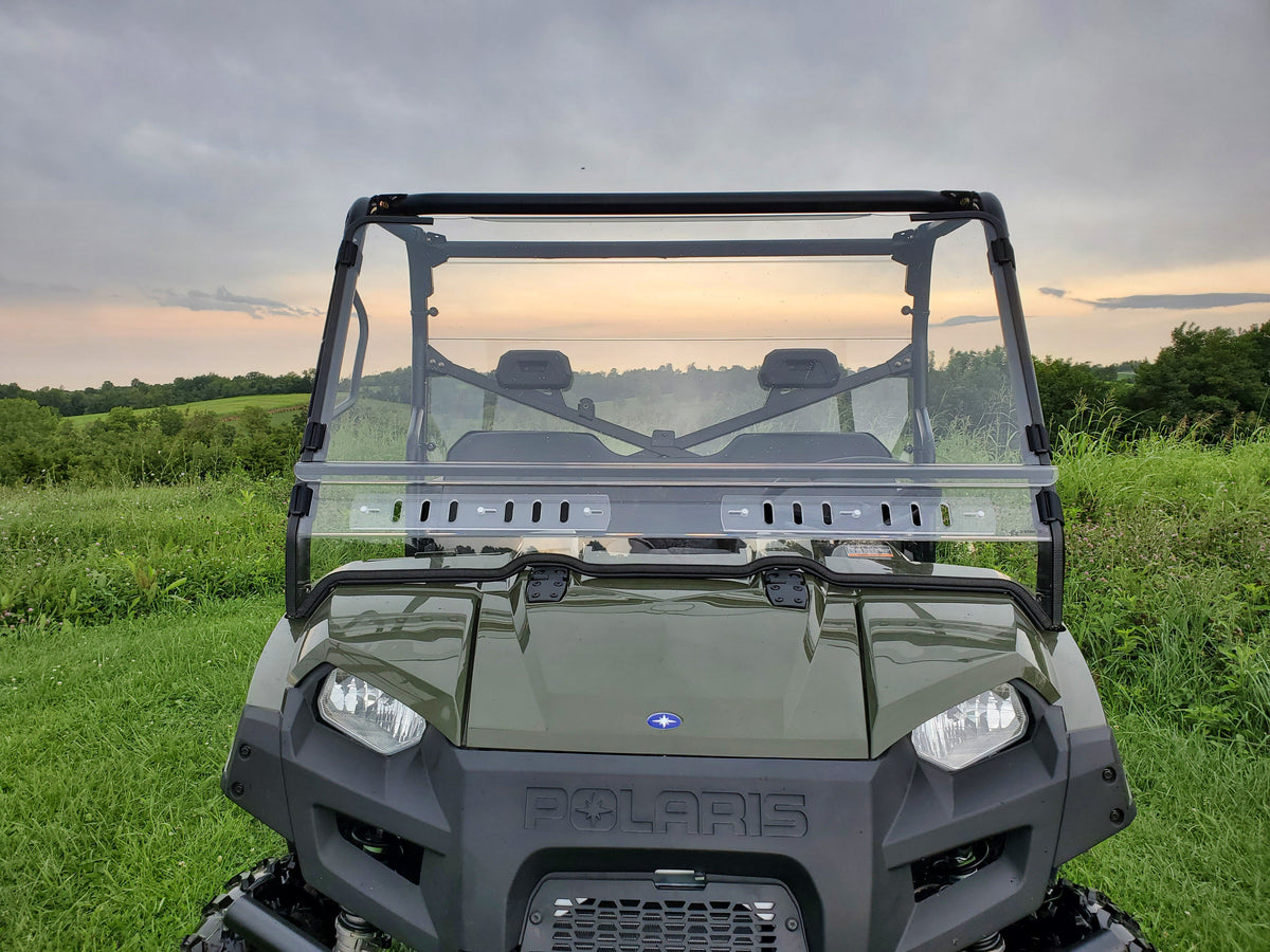 Polaris Ranger Full-Size Crew 570 - 6 Passenger - 2 Pc Windshield w/Clamp and Vent Options - Windshields