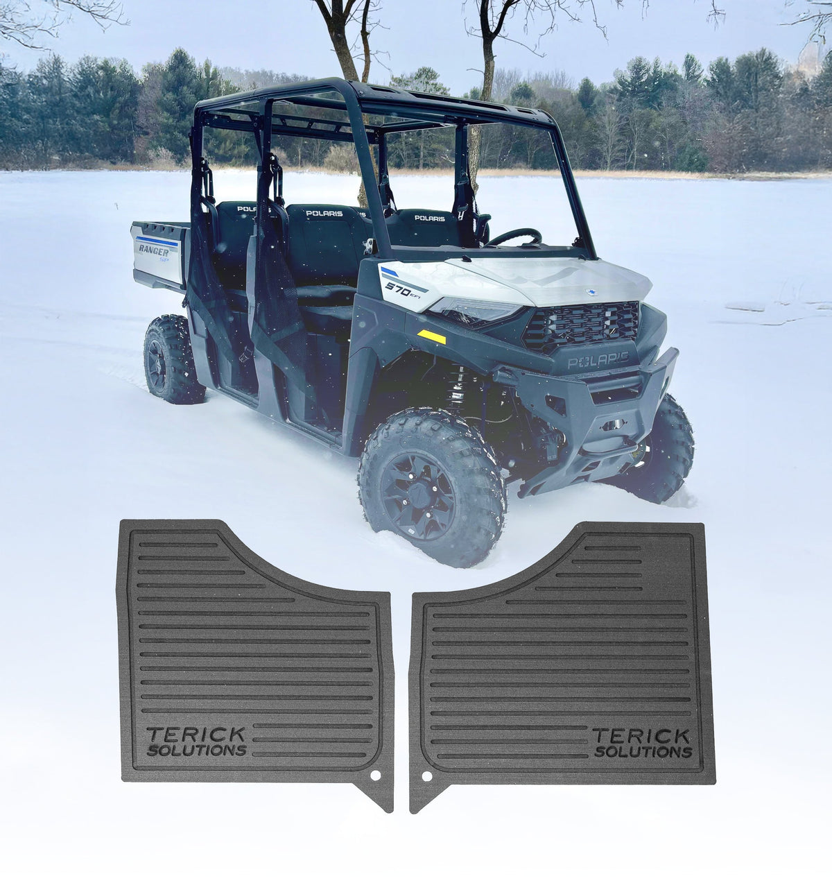 Polaris Ranger Mid Size 570 Rubber Floor Mats - 2 Door / 2 Seat 570 - UTV Rubber floor mats