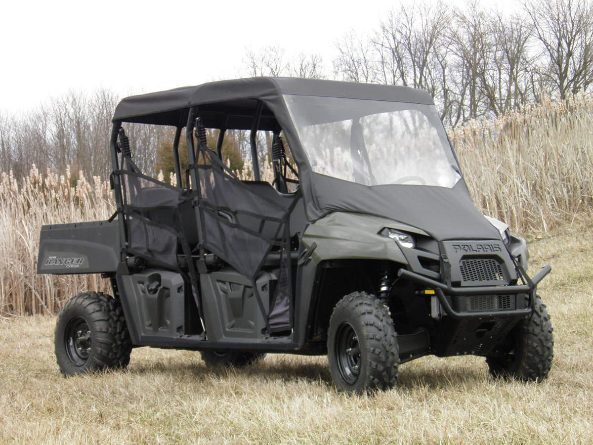 Polaris Ranger Mid-Size Crew - Vinyl Windshield/Top Combo - Windshield/Roof