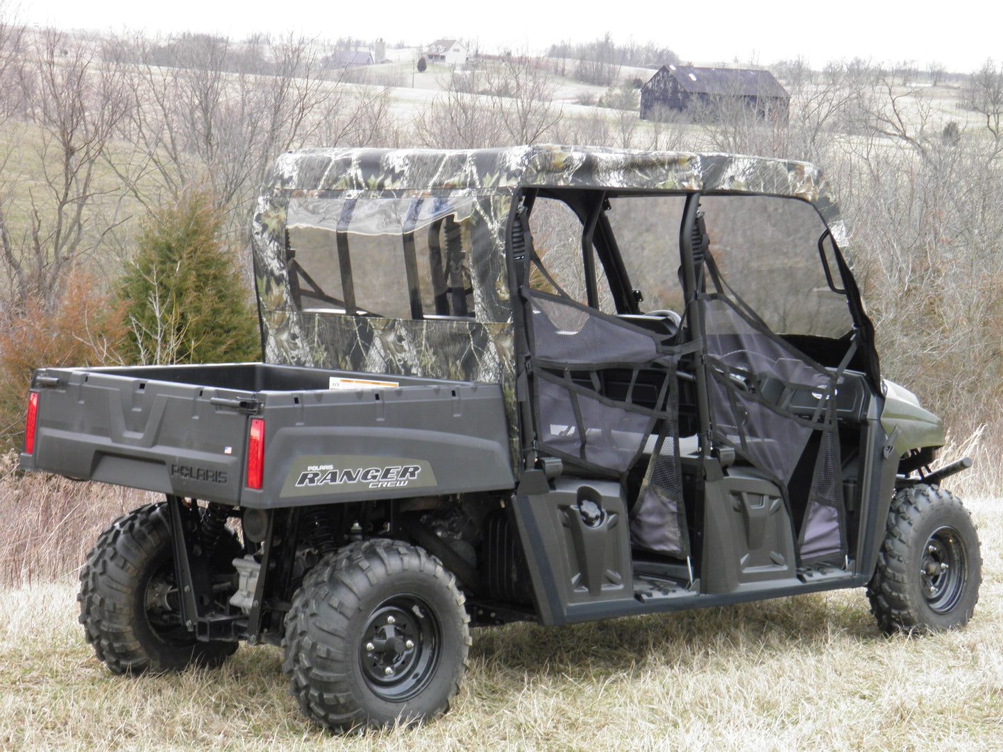 Polaris Ranger Mid-Size Crew - Vinyl Windshield/Top/Rear Combo - Windshield/Roof/Back Panel