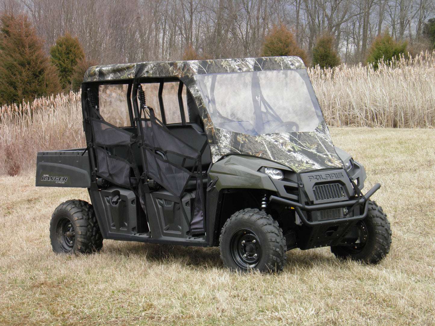 Polaris Ranger Mid-Size Crew - Vinyl Windshield/Top/Rear Combo - Windshield/Roof/Back Panel