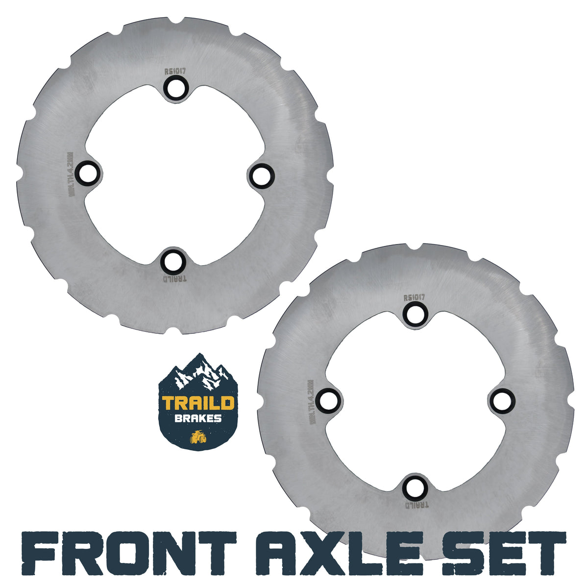 Polaris Ranger XP 1000 / XP Kinetic 2021-2027 Ridge Rider Disc Brake Rotor Kit - Front Axle Set - Brake Rotors