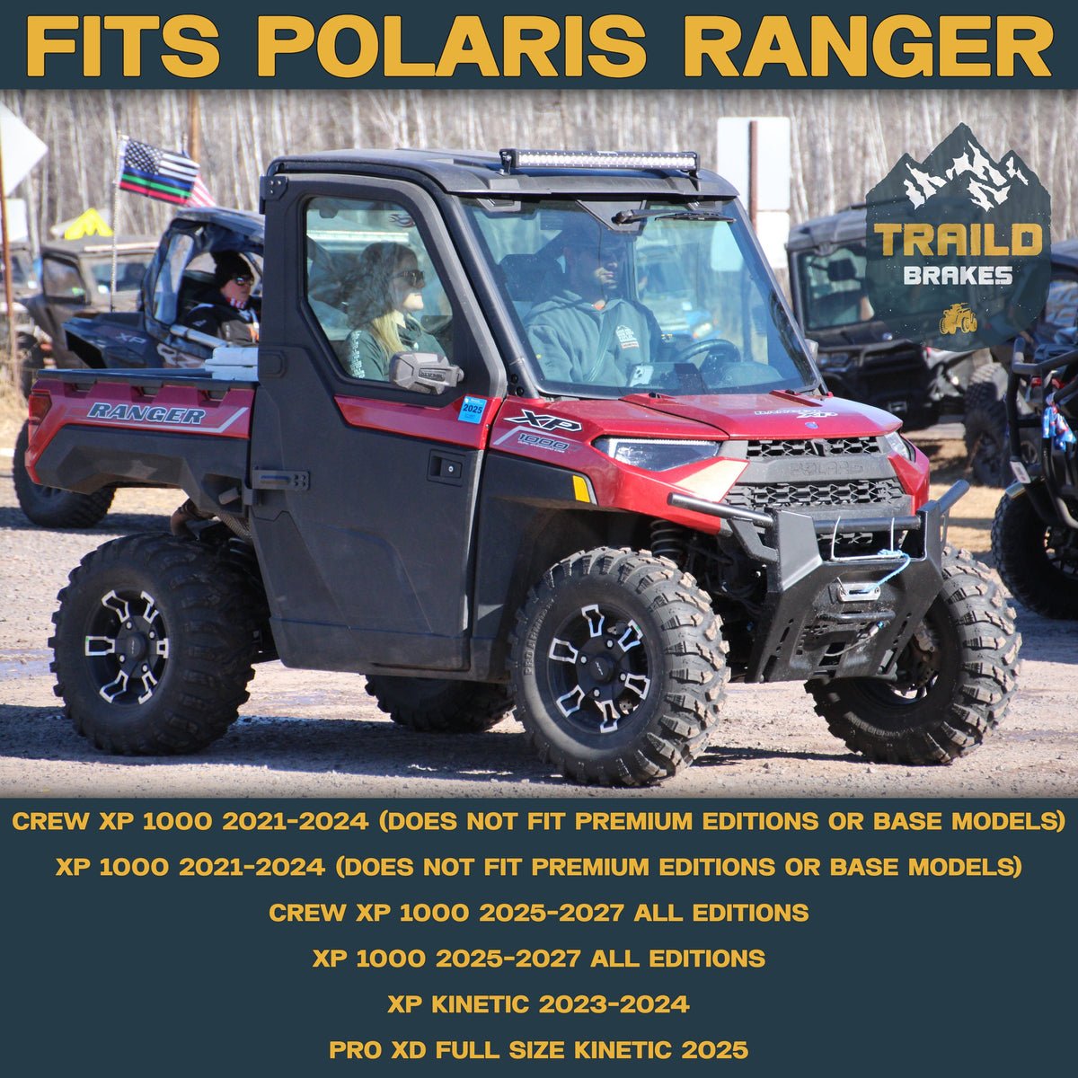 Polaris Ranger XP 1000 / XP Kinetic 2021-2027 Ridge Rider Disc Brake Rotor Kit - Brake Rotors