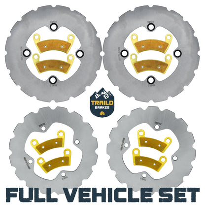 Polaris Ranger XP 1000 / XP Kinetic 2021-2027 Ridge Rider Rotor and Pad Kit - Brass Pad & Rotor Set - Pad & Rotor Kit