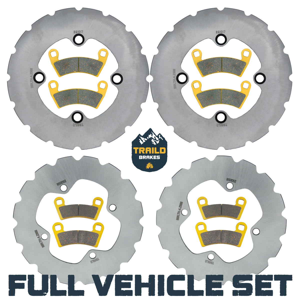 Polaris Ranger XP 1000 / XP Kinetic 2021-2027 Ridge Rider Rotor and Pad Kit - Ceramic Pad & Rotor Set - Pad & Rotor Kit