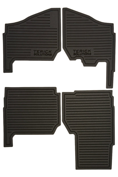 Polaris Ranger XP 1000 Rubber Floor Mats - 4 Door / 6 Seat 1000 XP with Under seat Subwoofer FITS (2025-Current) - UTV