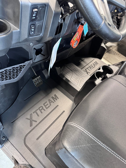 Polaris Ranger XP1000 HD 9mm Rubber Mats (2018 to current) - 2 Door Floor / XTREAM Design - Floor Mat