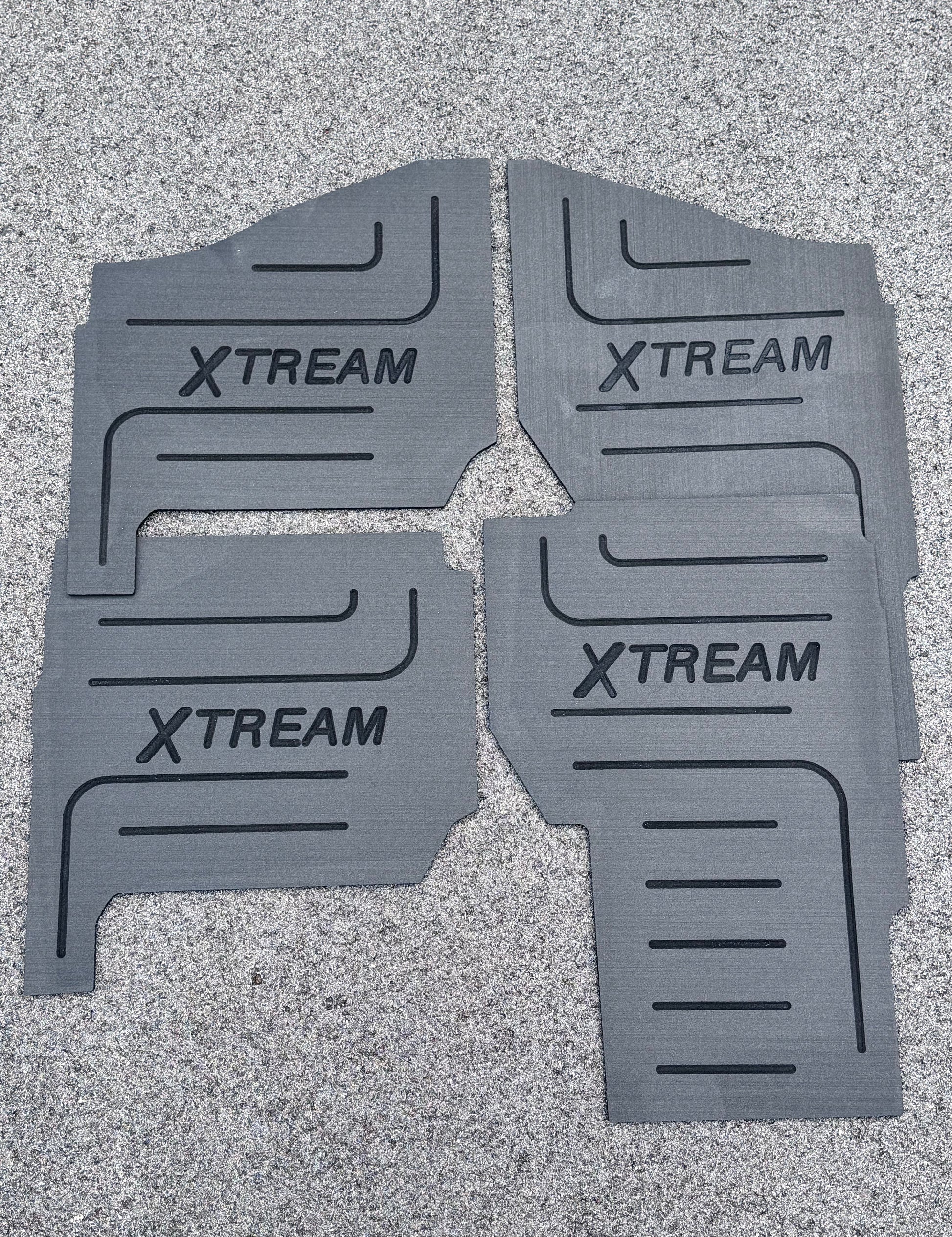 Polaris Ranger XP1000 HD 9mm Rubber Mats (2018 to current) - 4 Door Crew Floor / XTREAM Design - Floor Mat
