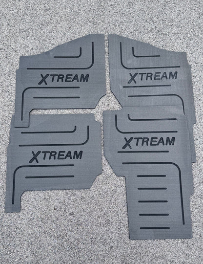 Polaris Ranger XP1000 HD 9mm Rubber Mats (2018 to current) - 4 Door Crew Floor / XTREAM Design - Floor Mat