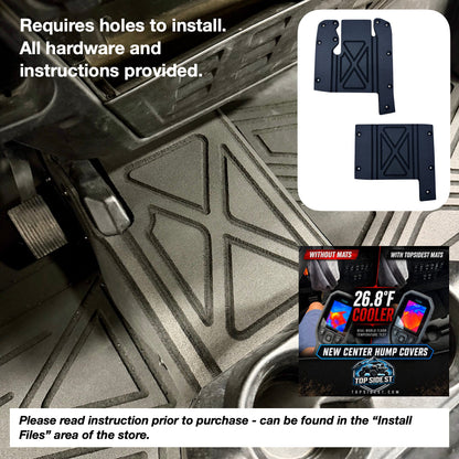 Polaris Ranger XP1000 HD 9mm Rubber Mats (2018 to current) - 4 Door Center Hump Kit - Solid Hump Side, No Air Duct Hose