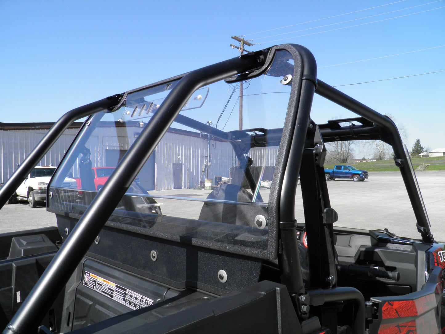 Polaris RZR 1000 - 1 Pc Lexan Back Panel w/Vent Option - Windshields