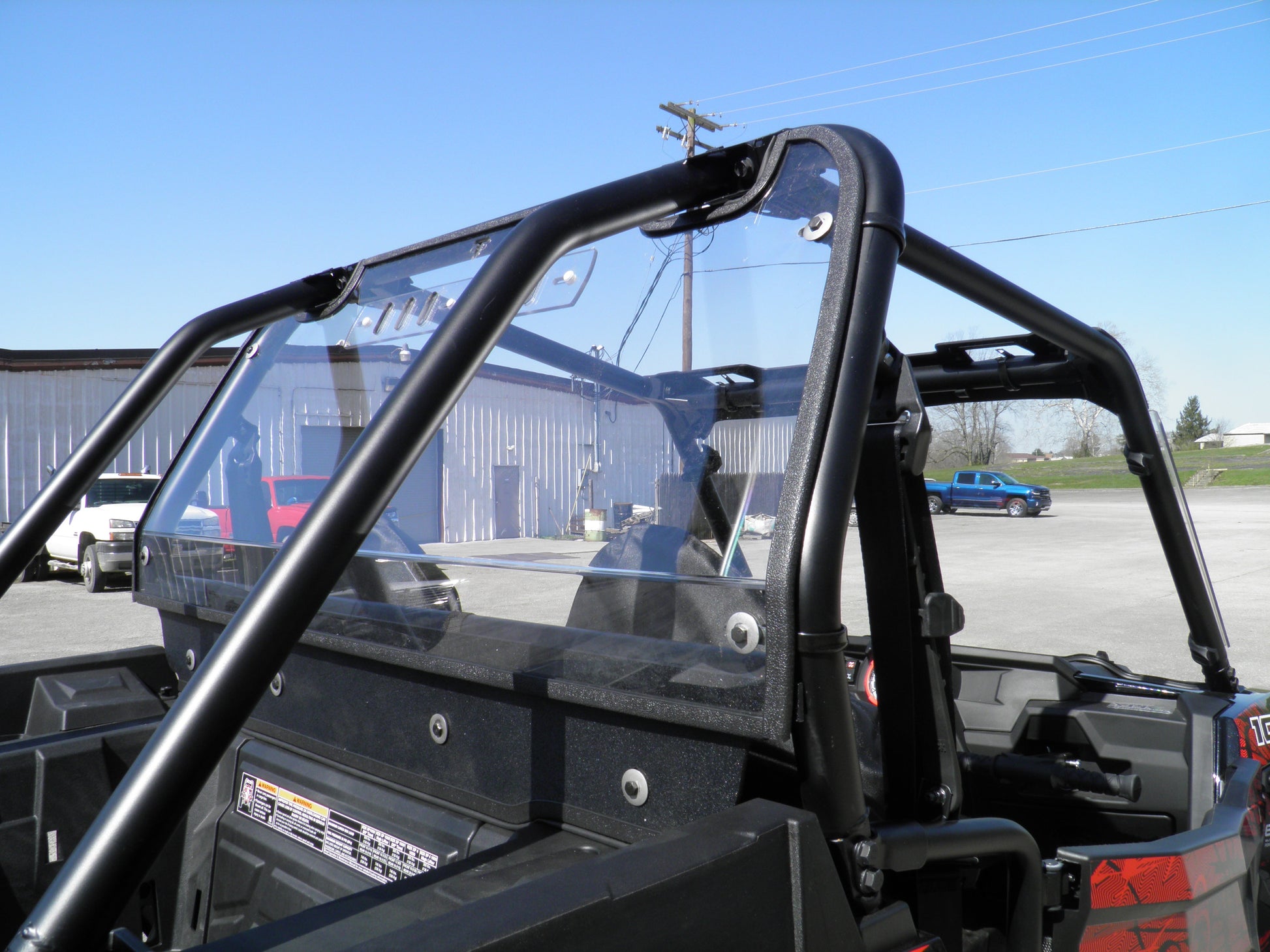 Polaris RZR 1000 - 1 Pc Lexan Back Panel w/Vent Option - Windshields
