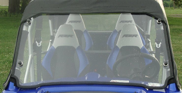 Polaris RZR 4-Seater - 1 Pc Scratch-Resistant Windshield w/Vent and Clamp Options - Windshields