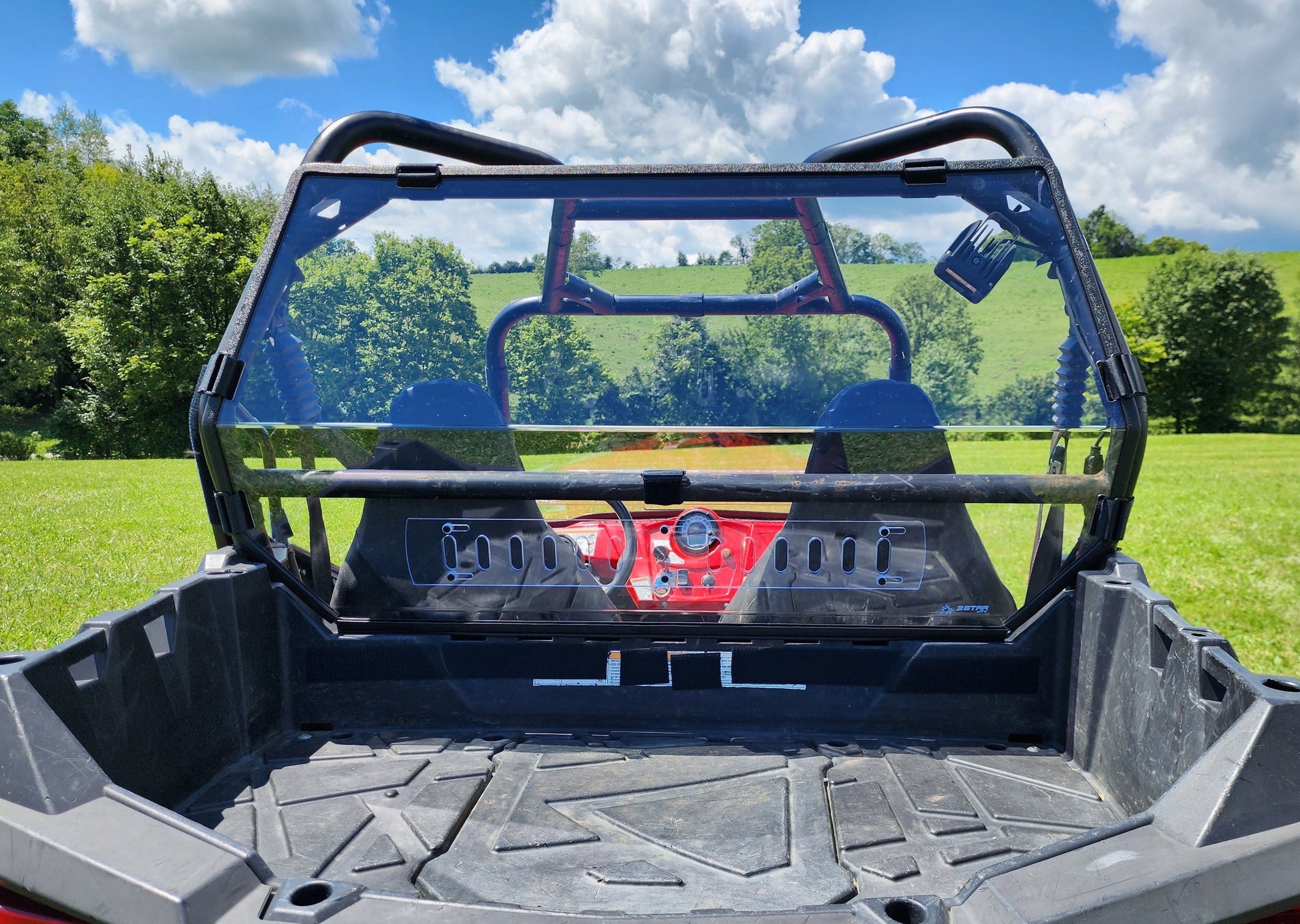 Polaris RZR 570/800/900 - 1 Pc Lexan Back Panel w/Vent Option - Windshields