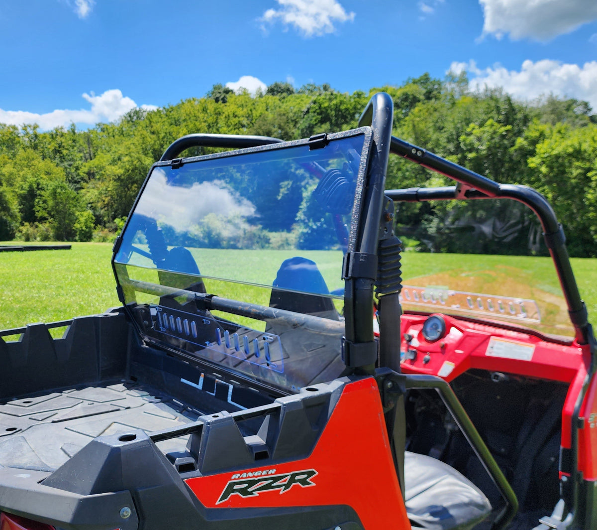 Polaris RZR 570/800/900 - 1 Pc Lexan Back Panel w/Vent Option - Windshields