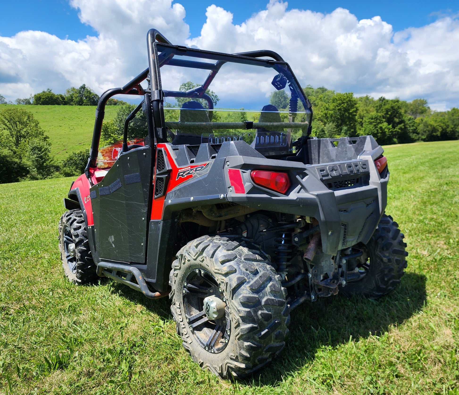 Polaris RZR 570/800/900 - 1 Pc Lexan Back Panel w/Vent Option - Windshields