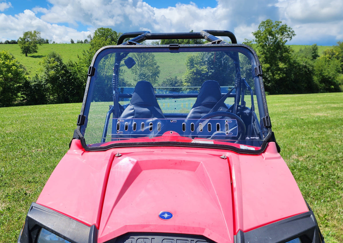 Polaris RZR 570/800/900 - 1 Pc Scratch-Resistant Windshield with Clamp and Vent Options - Windshields