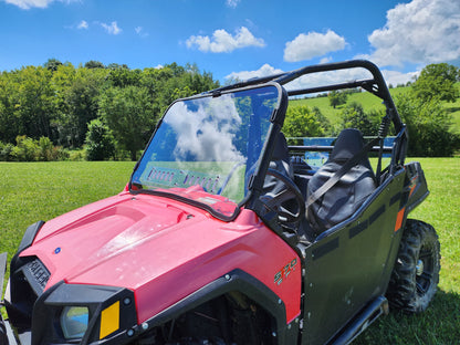Polaris RZR 570/800/900 - 1 Pc Scratch-Resistant Windshield with Clamp and Vent Options - Windshields