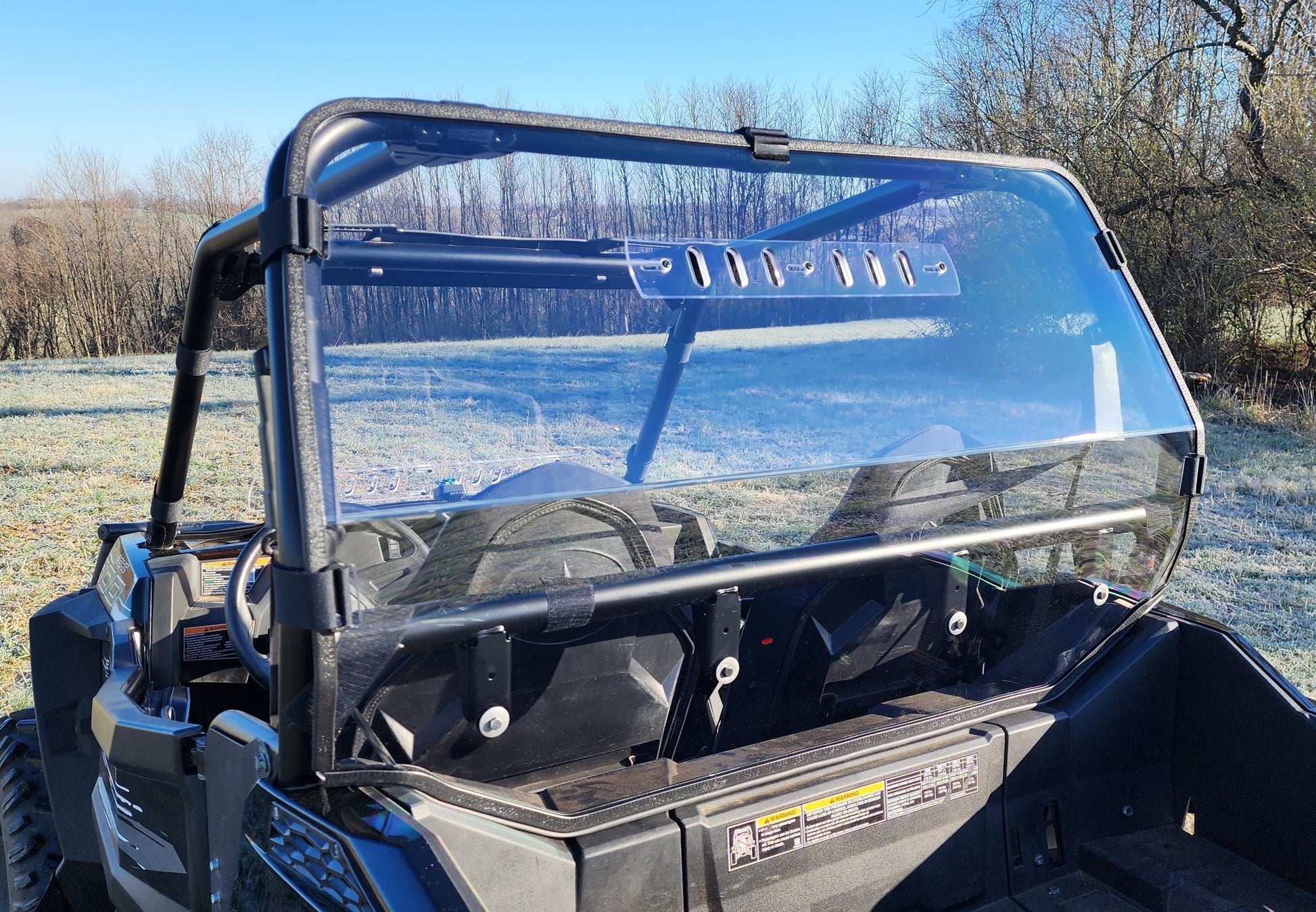 Polaris RZR 900 -1 Pc Lexan Back Panel w/Vent and Clamp Options - Windshields