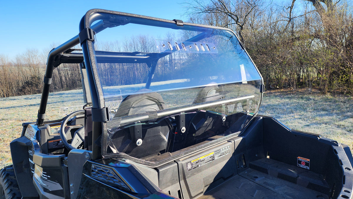 Polaris RZR 900 -1 Pc Lexan Back Panel w/Vent and Clamp Options - Windshields