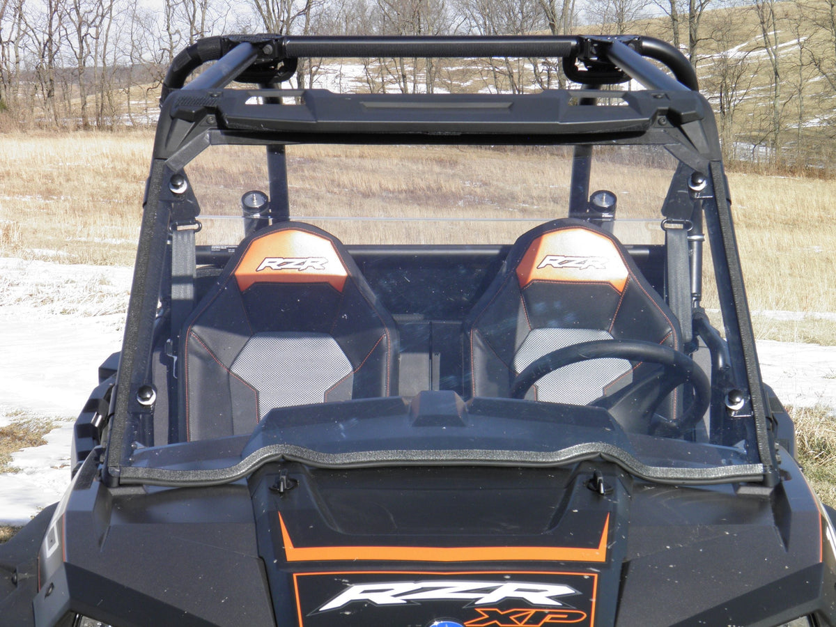 Polaris RZR 900 - 1 Pc Scratch-Resistant Windshield with Clamp and Vent Options - Windshields