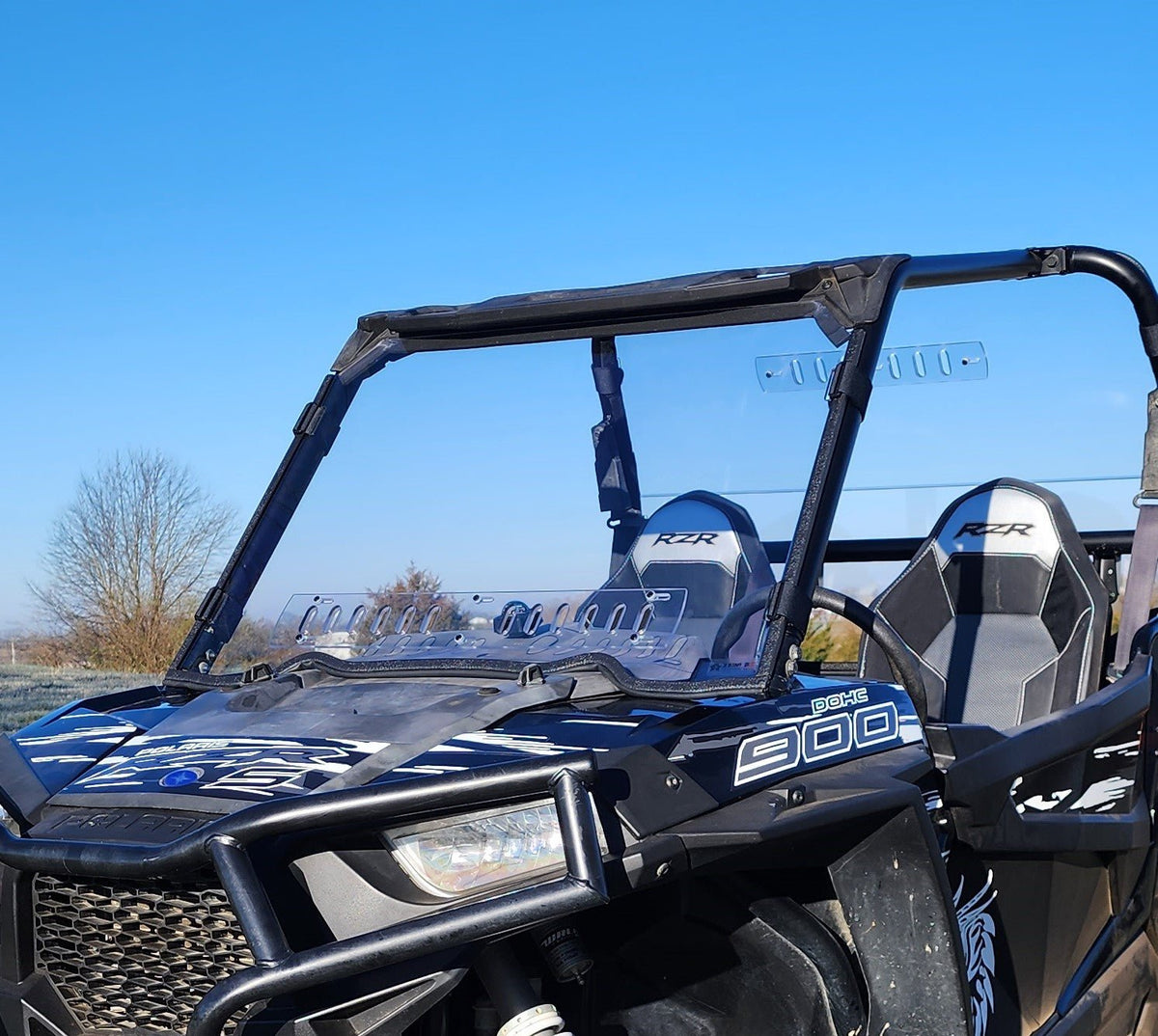 Polaris RZR 900 - 1 Pc Windshield with Clamp and Vent Options - Windshields