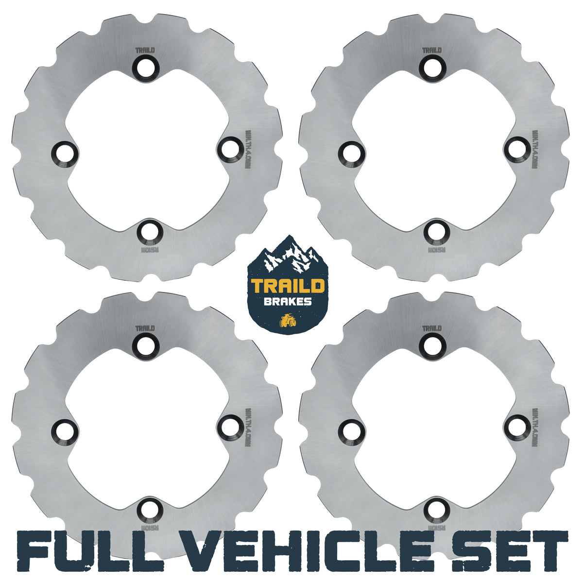 Polaris RZR 900/Trail 900/S4 900/4 900/S 900/S 1000/Trail S 1000 2014-2026 Ridge Rider Disc Brake Rotor Kit - Full