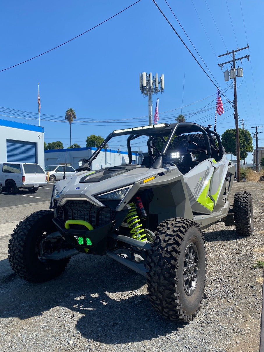 Polaris RZR Pro R / Turbo R Dual Light Pod Bolt On Bumper Mounting Bracket - Brackets and Mounts