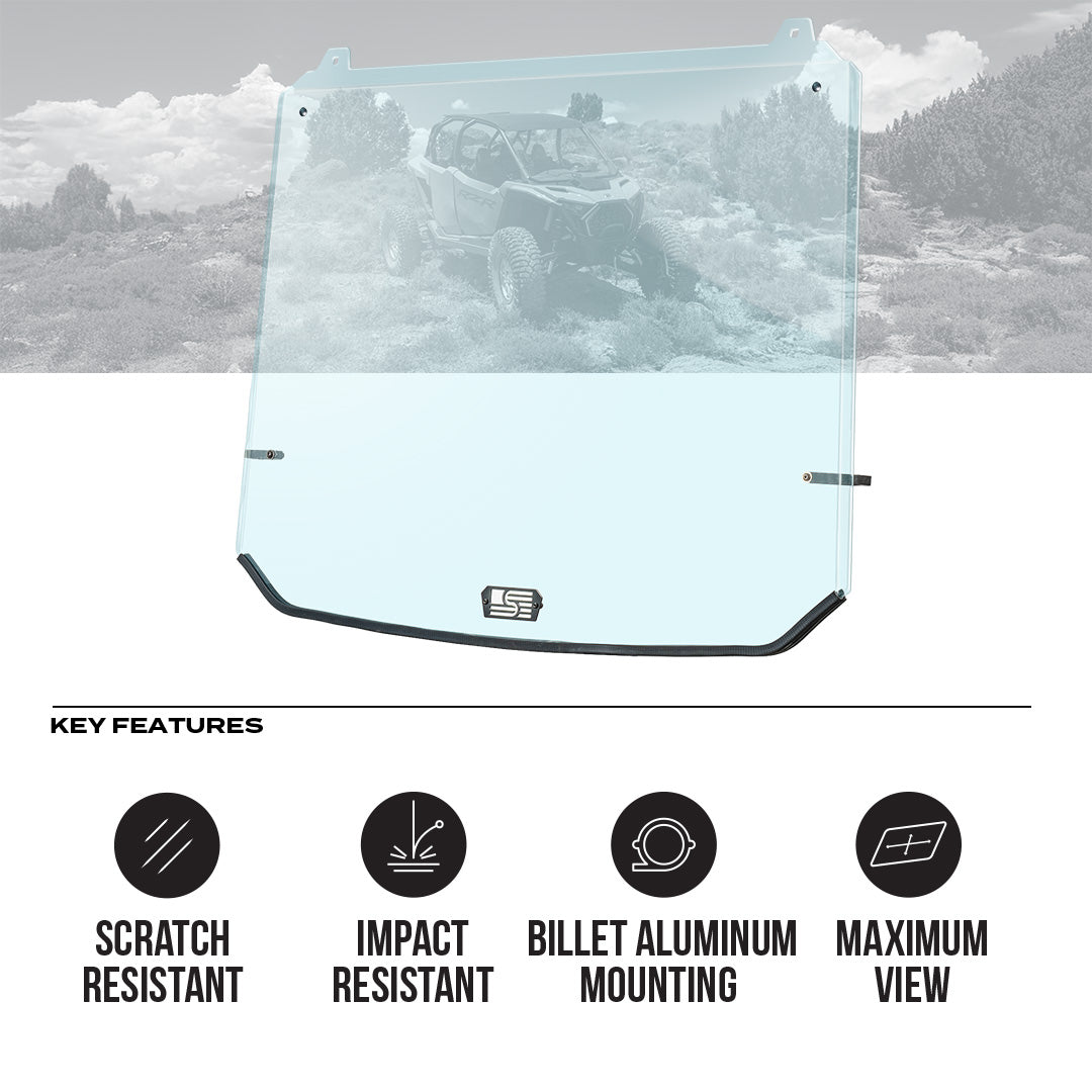 Polaris RZR Pro XP & Pro S Polycarbonate Full Front Windshield - Polycarbonate Front Windshield