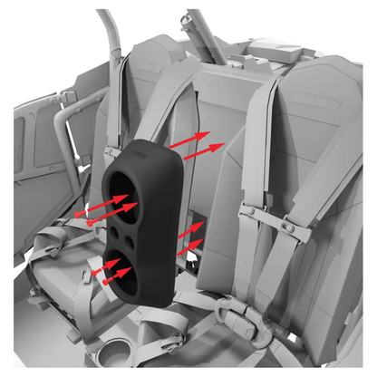 Polaris RZR Waterfall Center Console 2 X 6.5’’ Speakers & 2 X 2.2’’ Bullet Tweeter Empty Enclosure