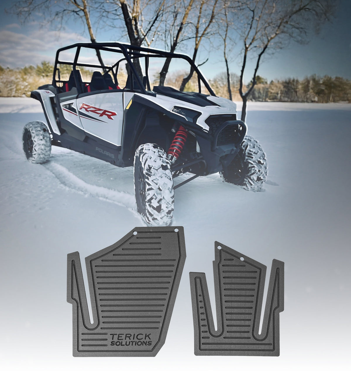 Polaris RZR XP 1000 Rubber Floor Mats - 2 Door - UTV Rubber floor mats