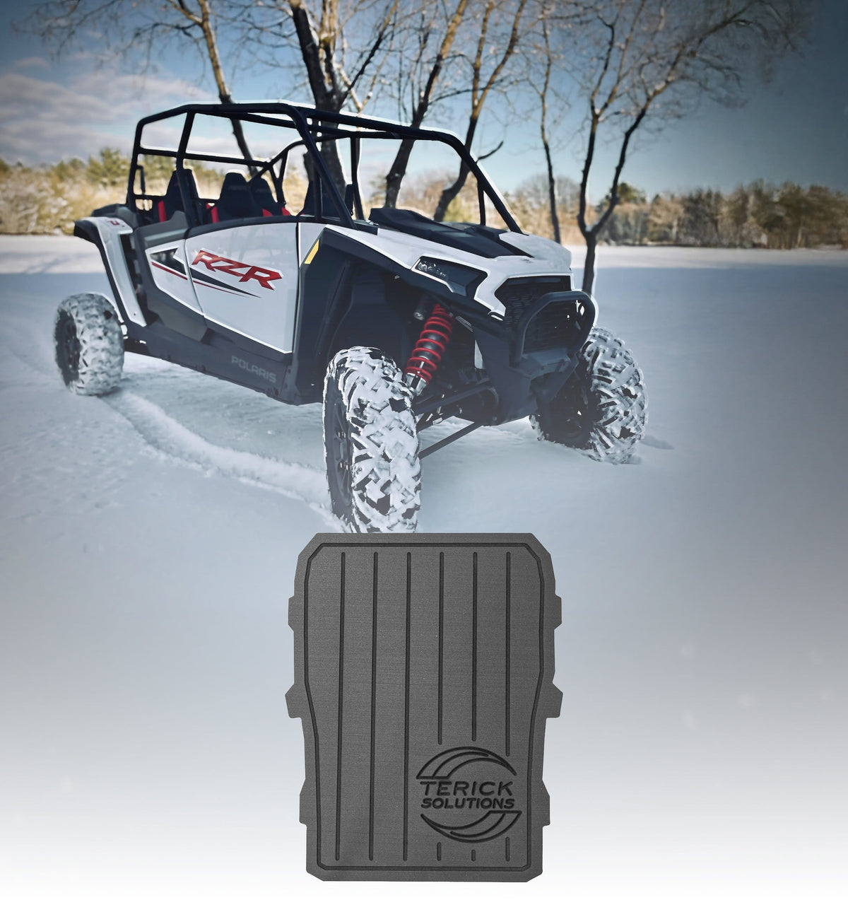 Polaris RZR XP 1000 Rubber Floor Mats - Rear Cargo Mat - UTV Rubber floor mats