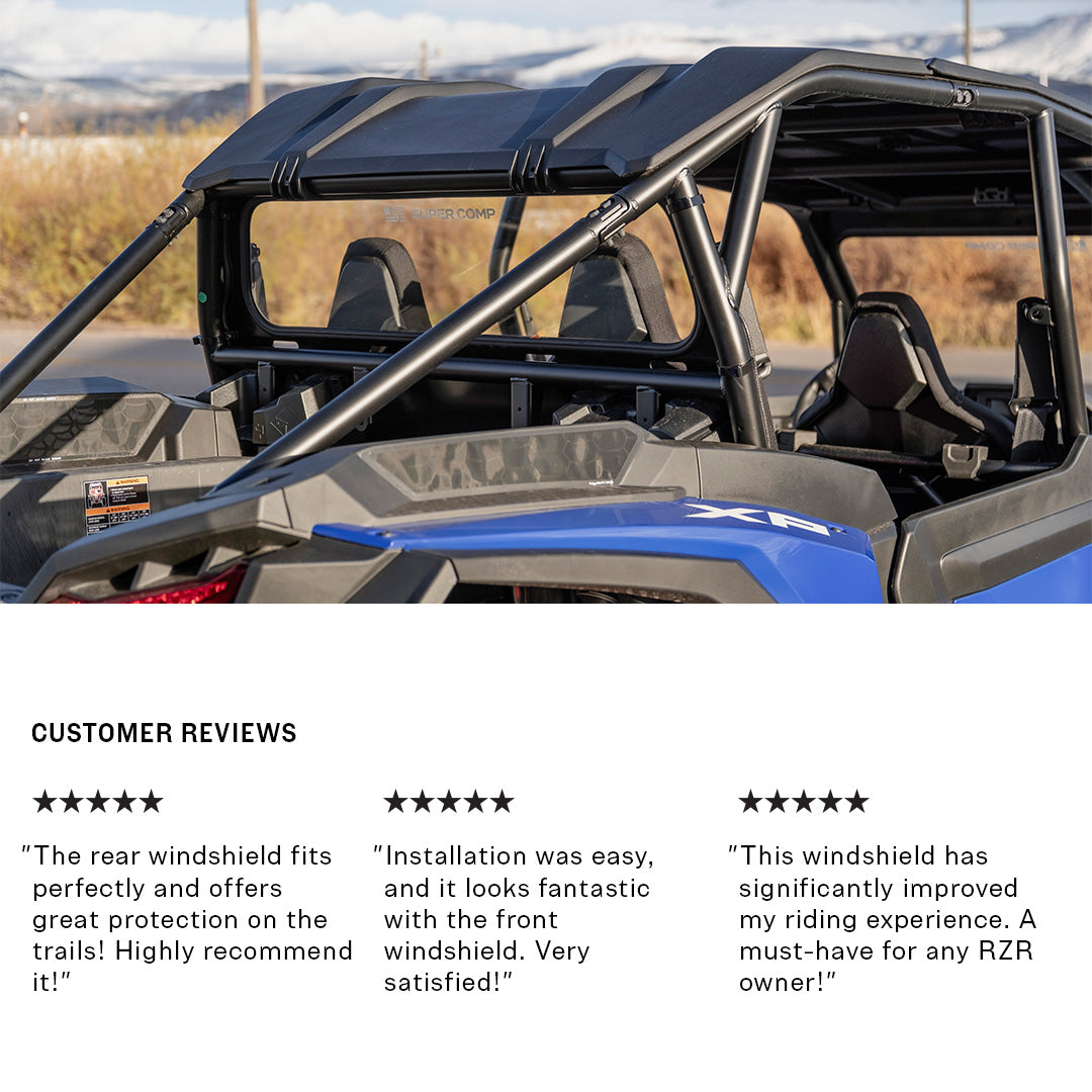 Polaris RZR XP 1000 Tinted Rear Windshield 2024+ - Rear Windshield