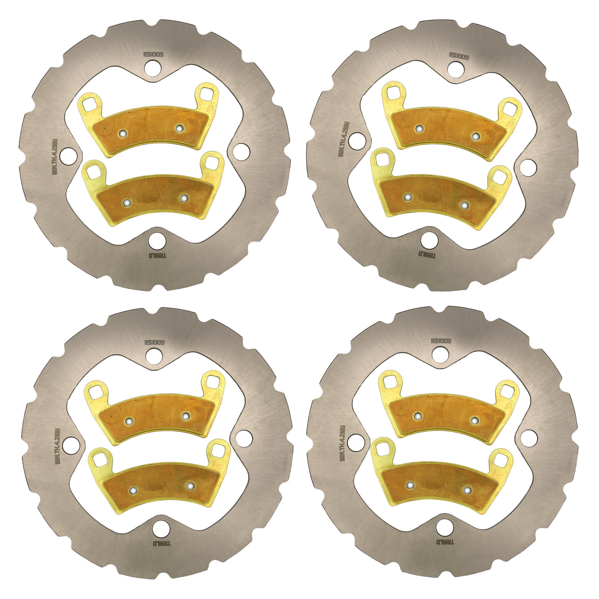 Polaris RZR XP 1000/XP 4 1000/RS1 2012-2023 Ridge Rider Rotor and Pad Kit - Brass Pad & Rotor Set - Pad & Rotor Kit