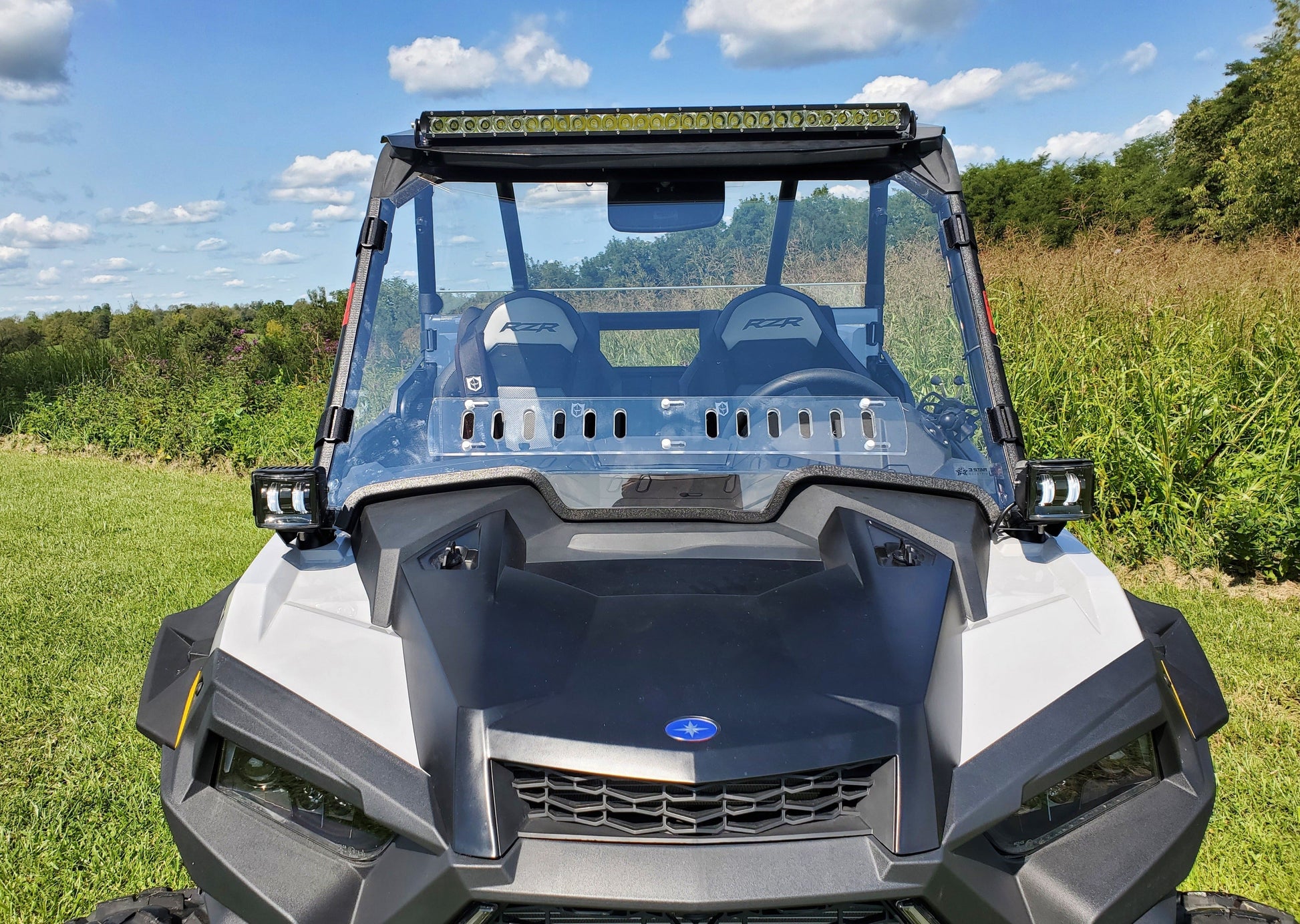 Polaris RZR XP 1000/XP Turbo - 1 Pc Windshield with Clamp and Vent Options - Windshields
