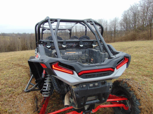 Polaris RZR XP 4 1000/XP 4 Turbo - 1 Pc Lexan Back Panel w/Clamp and Vent Options