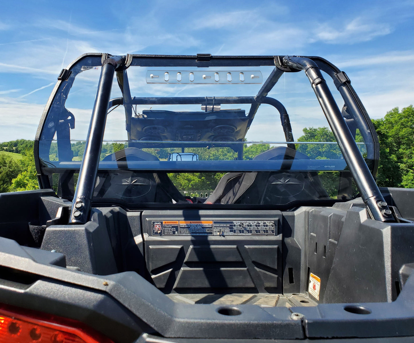 Polaris RZR XP 4 1000/XP 4 Turbo - 1 Pc Lexan Back Panel w/Clamp and Vent Options - Windshields