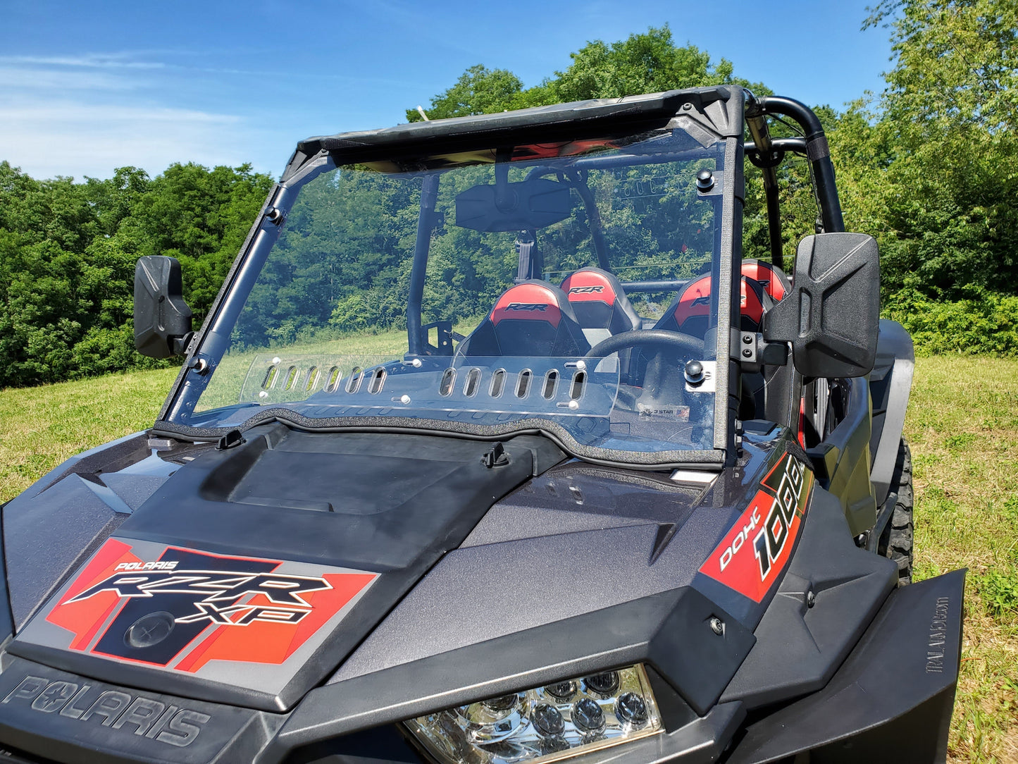Polaris RZR XP 4 1000/XP 4 Turbo - 1 Pc Scratch-Resistant Windshield w/Vent and Clamp Options - Windshields
