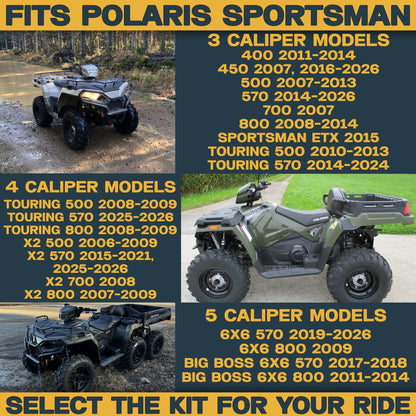 Polaris Sportsman 400/450/500/570/700/800 2007-2026 Ridge Rider Disc Brake Rotor Kit - Brake Rotors