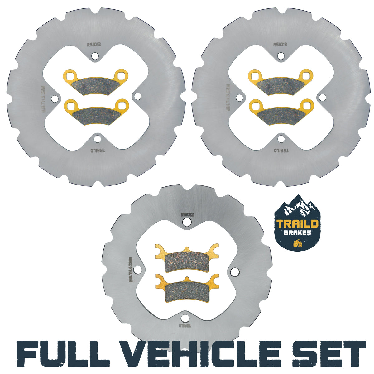 Polaris Sportsman 450/500/700/800 2007-2009 Ridge Rider Rotor and Pad Kit - Ceramic Pad & Rotor Set - Pad & Rotor Kit