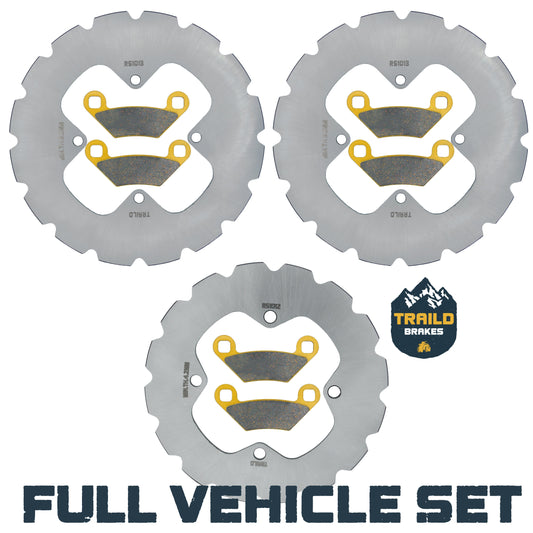 Polaris Sportsman 450/570 2021-2026 Ridge Rider Rotor and Pad Kit - Ceramic Pad & Rotor Set - Pad & Rotor Kit